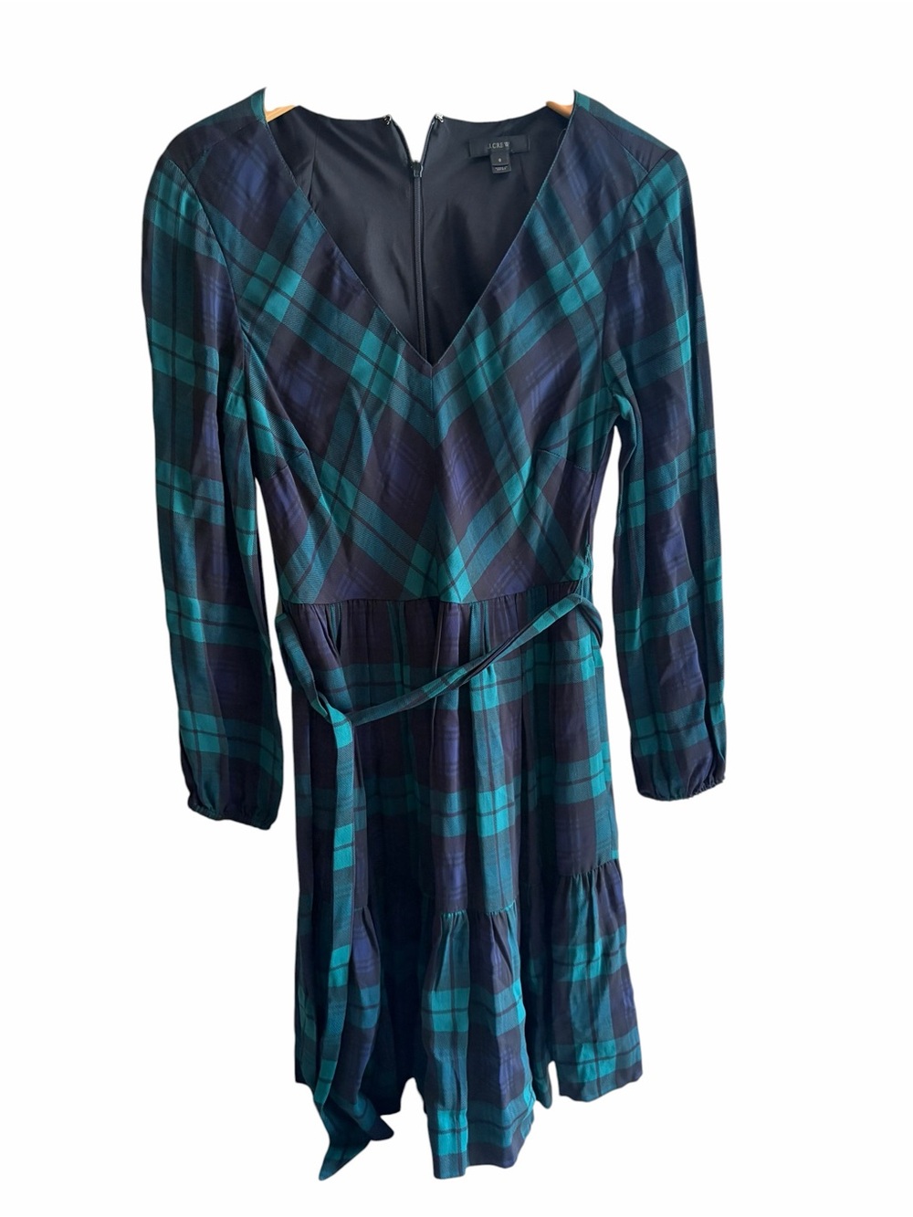J. Crew Drapey Blackwatch Tartan plaid dress H3169 - Picture 8 of 12